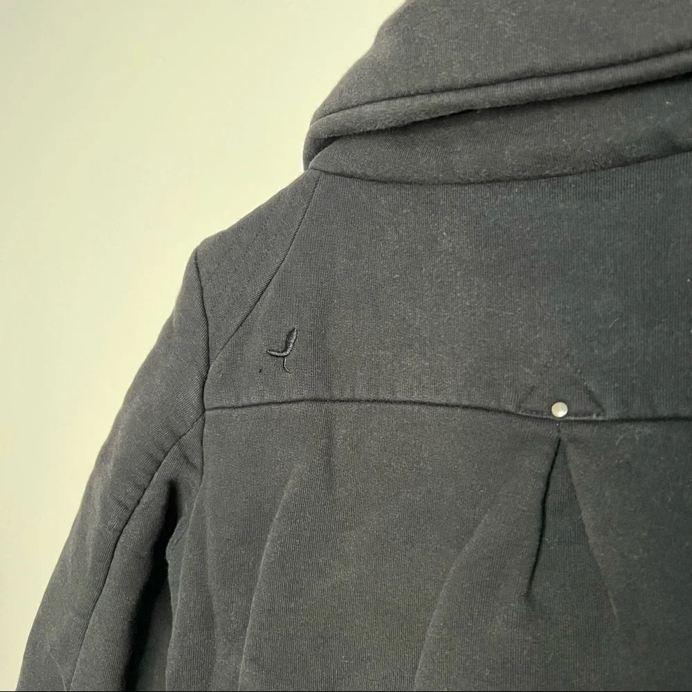 ARITZIA • Community Organic Cotton Warm Black Sweater Coat - Picture 5 of 11